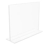 Anti-Glare Stand Up Double Sided Sign Holder, 8.5 X 11, Clear