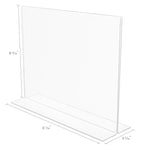 Anti-Glare Stand Up Double Sided Sign Holder, 8.5 X 11, Clear