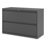 Lateral File, 2 Legal/Letter-Size File Drawers, Charcoal, 42" x 18.63" x 28"