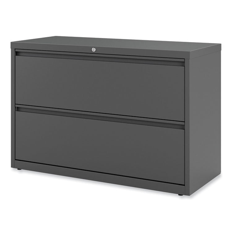 Lateral File, 2 Legal/Letter-Size File Drawers, Charcoal, 42" x 18.63" x 28"