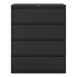 Lateral File, 4 Legal/Letter-Size File Drawers, Black, 42" x 18.63" x 52.5"