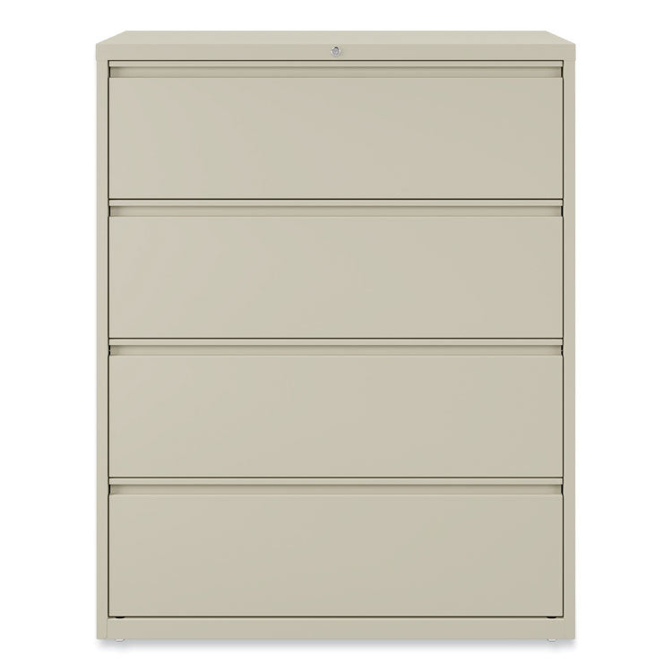 Lateral File, 4 Legal/Letter-Size File Drawers, Putty, 42" x 18.63" x 52.5"