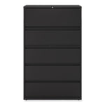 Lateral File, 5 Legal/Letter/A4/A5-Size File Drawers, Black, 42" x 18.63" x 67.63"