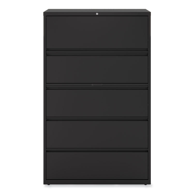 Lateral File, 5 Legal/Letter/A4/A5-Size File Drawers, Black, 42" x 18.63" x 67.63"