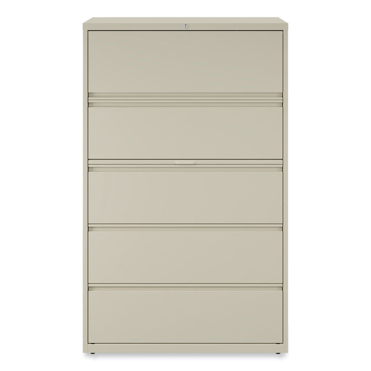 Lateral File, 5 Legal/Letter/A4/A5-Size File Drawers, Putty, 42" x 18.63" x 67.63"