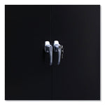 Assembled 42" High Heavy-Duty Welded Storage Cabinet, Two Adjustable Shelves, 36w X 18d, Black