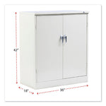 Assembled 42" High Heavy-Duty Welded Storage Cabinet, Two Adjustable Shelves, 36w X 18d, Putty
