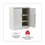 Assembled 42" High Heavy-Duty Welded Storage Cabinet, Two Adjustable Shelves, 36w X 18d, Putty