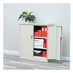 Assembled 42" High Heavy-Duty Welded Storage Cabinet, Two Adjustable Shelves, 36w X 18d, Putty