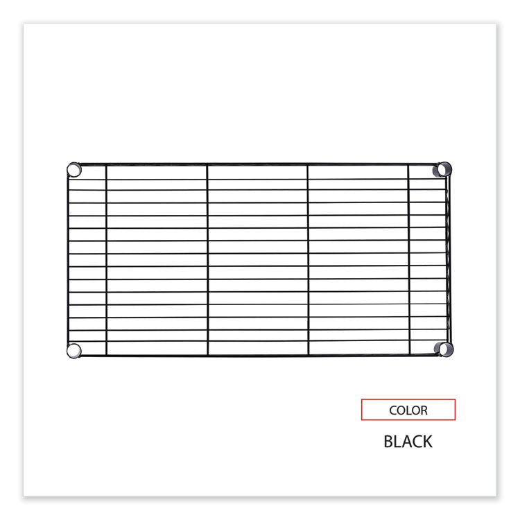 Industrial Wire Shelving Extra Wire Shelves, 36w X 18d, Black, 2 Shelves/carton