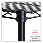 Industrial Wire Shelving Extra Wire Shelves, 36w X 24d, Black, 2 Shelves/carton