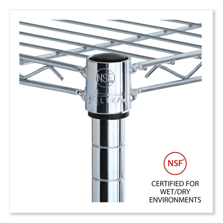 Industrial Wire Shelving Extra Wire Shelves, 36w X 24d, Silver, 2 Shelves/carton