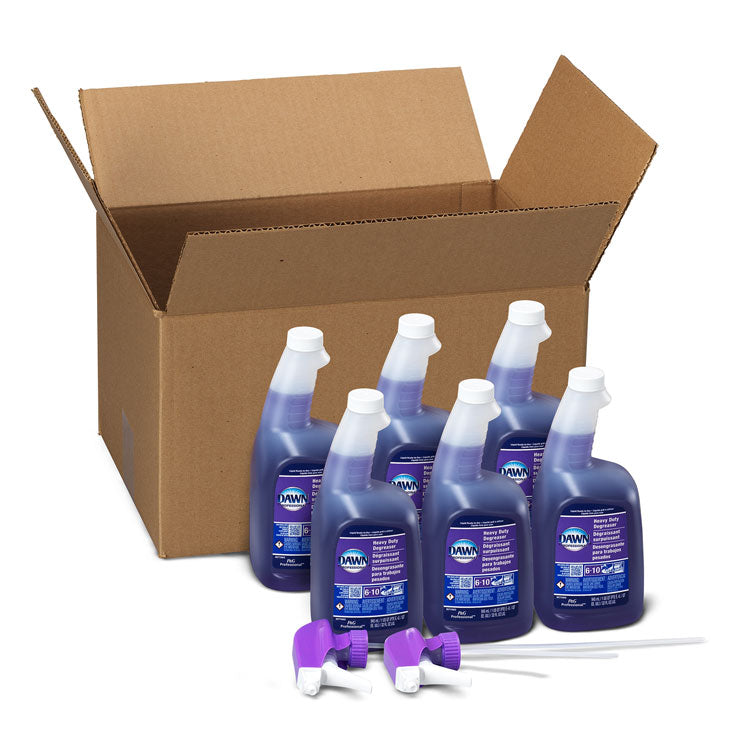 Heavy Duty Degreaser Spray, 32 oz Bottles, 6 Bottles and 2 Trigger Sprayers/Carton