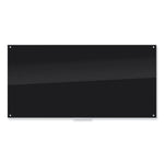 Black Glass Dry Erase Board, 96" X 48" (Actual Size: 95" x 47"), Black Surface