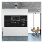 Black Glass Dry Erase Board, 96" X 48" (Actual Size: 95" x 47"), Black Surface