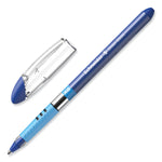 Slider Basic Ballpoint Pen, Stick, Extra-Bold 1.4 mm, Blue Ink, Blue Barrel, 10/Box