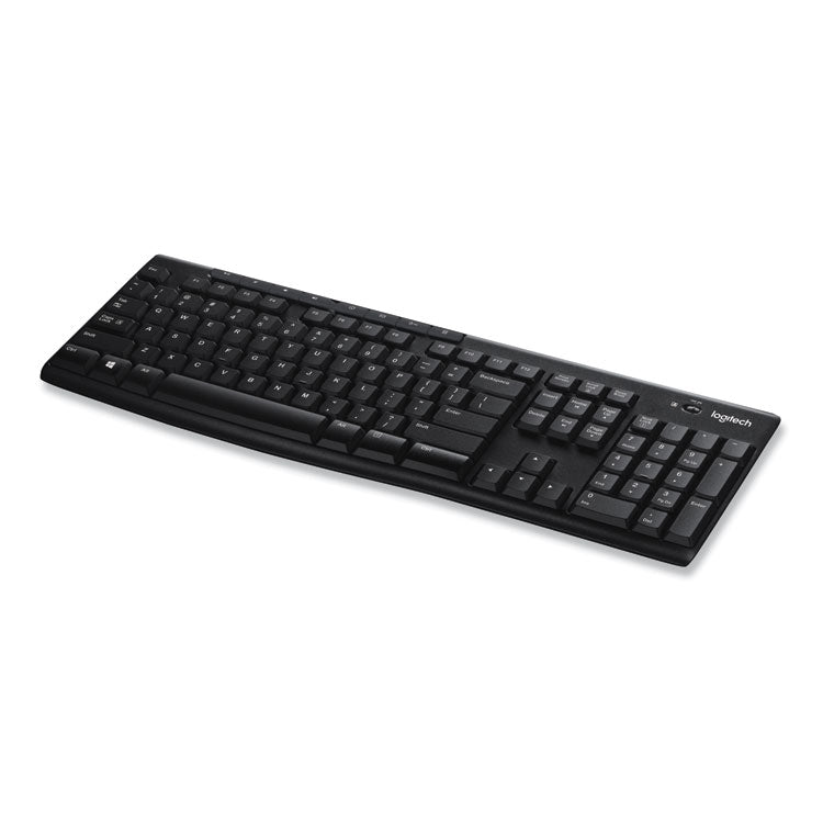 K270 Wireless Keyboard, Usb Unifying Receiver, Black