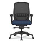 Nucleus Series Recharge Task Chair, Up to 300lb, 16.63" to 21.13" Seat Ht, Navy Seat, Black Back/Base