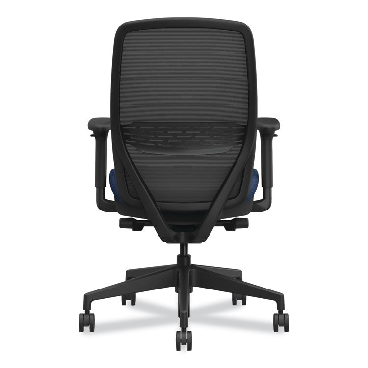 Nucleus Series Recharge Task Chair, Up to 300lb, 16.63" to 21.13" Seat Ht, Navy Seat, Black Back/Base