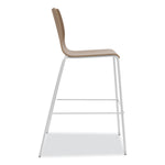 Ruck Laminate Stool, Supports up to 300 lb, 30" Seat Height, Pinnacle Seat/Back, Silver Frame