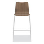 Ruck Laminate Stool, Supports up to 300 lb, 30" Seat Height, Pinnacle Seat/Back, Silver Frame