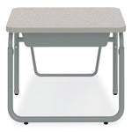 AlphaBetter 2.0 Height-Adjustable Student Desk with Pendulum Bar and Book Box, 27.75" x 19.75" x 22" to 30", Pebble Gray