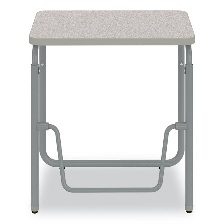 AlphaBetter 2.0 Height-Adjustable Student Desk with Pendulum Bar, 27.75" x 19.75" x 29" to 43", Pebble Gray