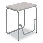 AlphaBetter 2.0 Height-Adjustable Student Desk with Pendulum Bar, 27.75" x 19.75" x 29" to 43", Pebble Gray