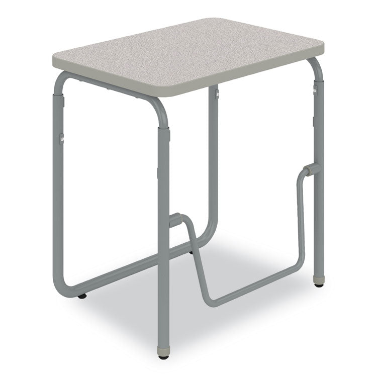 AlphaBetter 2.0 Height-Adjustable Student Desk with Pendulum Bar, 27.75" x 19.75" x 29" to 43", Pebble Gray