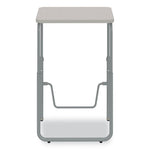 AlphaBetter 2.0 Height-Adjustable Student Desk with Pendulum Bar, 27.75" x 19.75" x 29" to 43", Pebble Gray