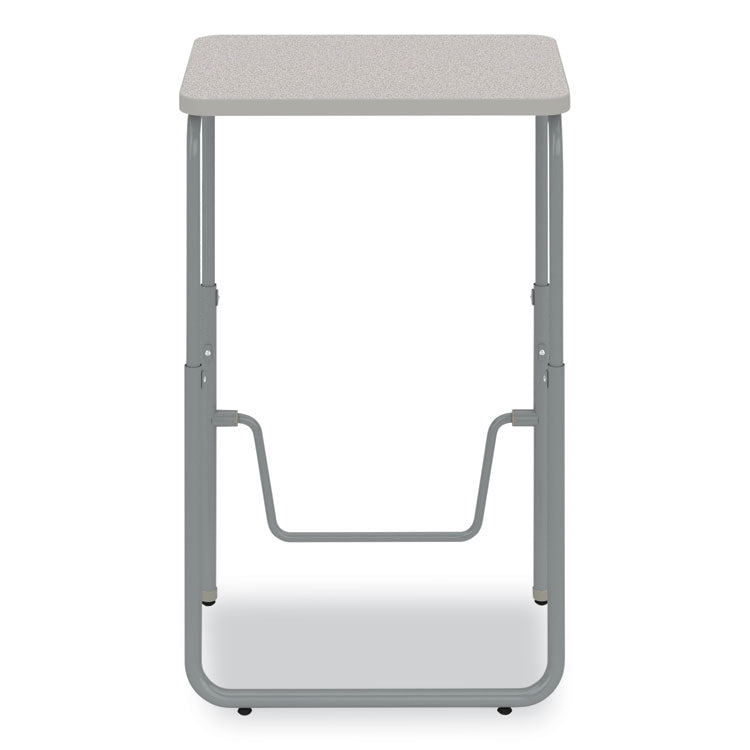 AlphaBetter 2.0 Height-Adjustable Student Desk with Pendulum Bar, 27.75" x 19.75" x 29" to 43", Pebble Gray