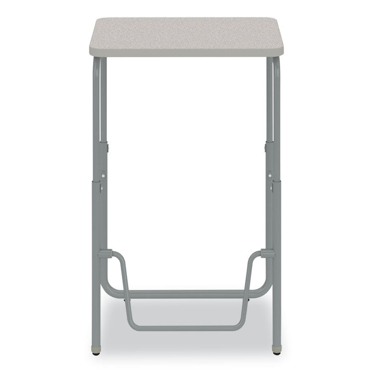 AlphaBetter 2.0 Height-Adjustable Student Desk with Pendulum Bar, 27.75" x 19.75" x 29" to 43", Pebble Gray