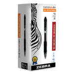 Sarasa Dry Gel X20 Gel Pen Value Pack, Retractable, Medium 0.7 mm, Black Ink, Clear/Black Barrel, 24/Box