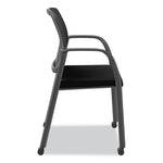 Nucleus Series Recharge Guest Chair, Supports Up to 300 lb, 17.62" Seat Height, Black Seat/Back, Black Base