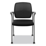 Nucleus Series Recharge Guest Chair, Supports Up to 300 lb, 17.62" Seat Height, Black Seat/Back, Black Base