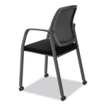 Nucleus Series Recharge Guest Chair, Supports Up to 300 lb, 17.62" Seat Height, Black Seat/Back, Black Base