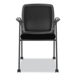 Nucleus Series Recharge Guest Chair, Supports Up to 300 lb, 17.62" Seat Height, Black Seat/Back, Black Base