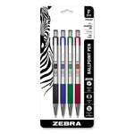 F-301 Ballpoint Pen, Retractable, Fine 0.7 Mm, Assorted Ink And Barrel Colors, 4/pack