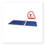 Slant D-Ring View Binder, 3 Rings, 2" Capacity, 11 x 8.5, Navy Blue