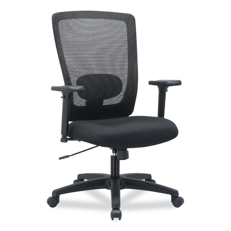 Alera Envy Series Mesh High-Back Multifunction Chair, Supports Up To 250 Lb, 16.88" To 21.5" Seat Height, Black