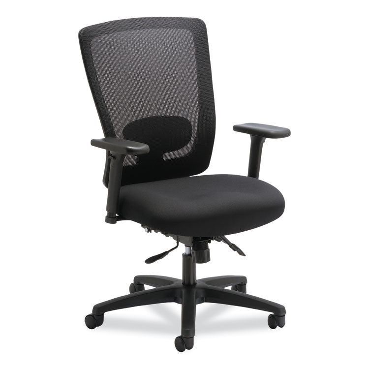 Alera Envy Series Mesh Mid-Back Multifunction Chair, Supports Up To 250 Lb, 17" To 21.5" Seat Height, Black