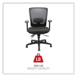 Alera Envy Series Mesh Mid-Back Multifunction Chair, Supports Up To 250 Lb, 17" To 21.5" Seat Height, Black