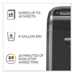 Powershred 79ci 100% Jam Proof Cross-Cut Shredder, 16 Manual Sheet Capacity