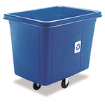 Recycling Cube Truck, 120 gal, 500 lb Capacity, Polyethylene, Blue