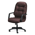 Pillow-Soft 2090 Series Executive High-Back Swivel/tilt Chair, Supports 300 Lb, 16.75" To 21.25" Seat, Burgundy, Black Base