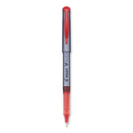 V Razor Point Liquid Ink Porous Point Pen, Stick, Extra-Fine 0.5 mm, Red Ink, Gray/Translucent Red Barrel, Dozen
