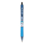 B2p Bottle-2-Pen Recycled Ballpoint Pen, Retractable, Medium 1 Mm, Black Ink, Translucent Blue Barrel, Dozen