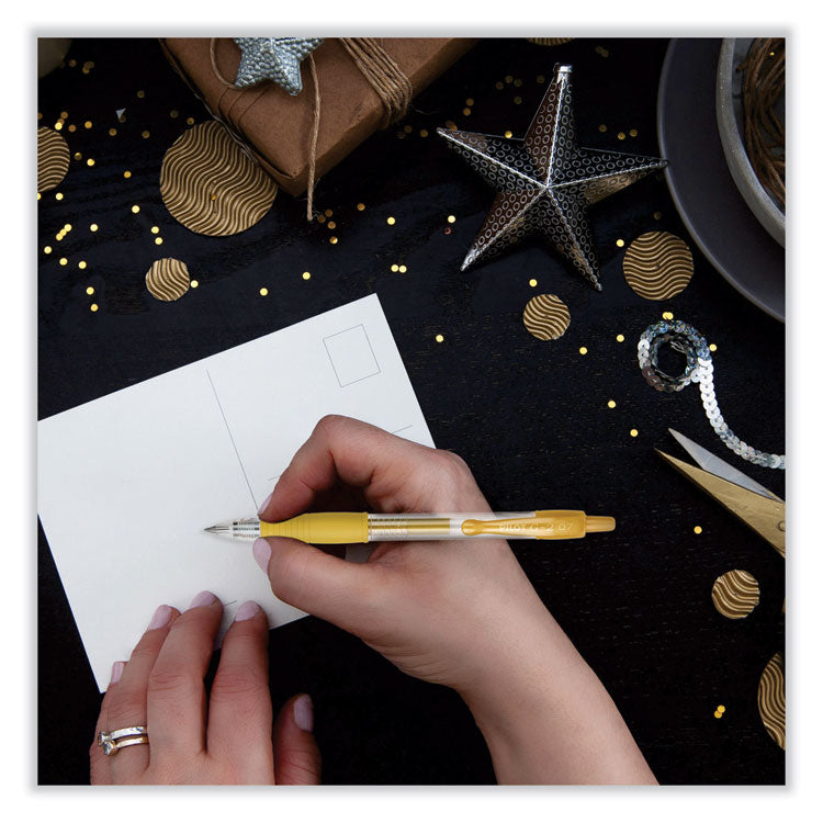 G2 Metallics Gel Pen, Retractable, Fine 0.7 Mm, Assorted Ink And Barrel Colors, 8/pack