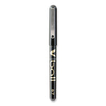 VBall Liquid Ink Rollerball Pen, Stick, Extra-Fine 0.5 mm, Black Ink, Black/Clear Barrel, Dozen