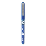 VBall Liquid Ink Rollerball Pen, Stick, Extra-Fine 0.5 mm, Blue Ink, Blue/Clear Barrel, Dozen
